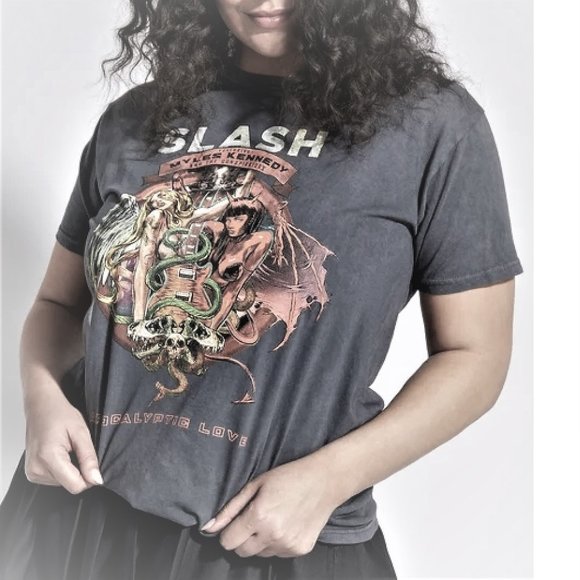 Slash &Myles Kennedy Apocalyptic Love metal rock Official T-Shirt M/L fits L NWT - Picture 1 of 3